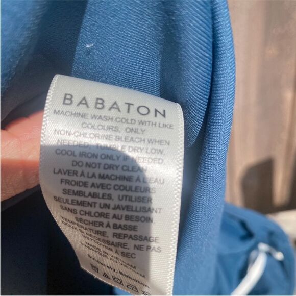 Aritzia Babaton Contour Squareneck Longsleeve Bodysuit size medium in blue - Picture 8 of 8